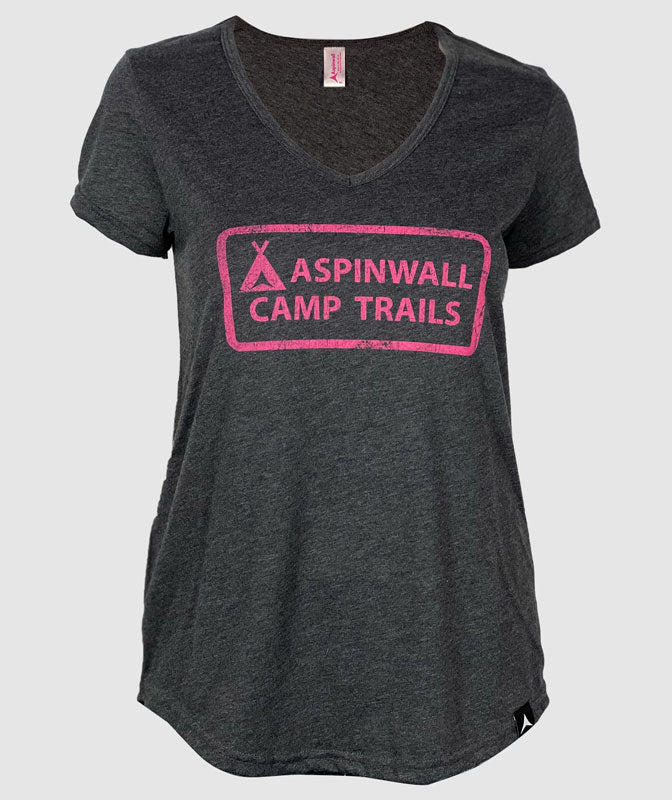 Camp Trails Womens T-Shirt ~ Charcoal