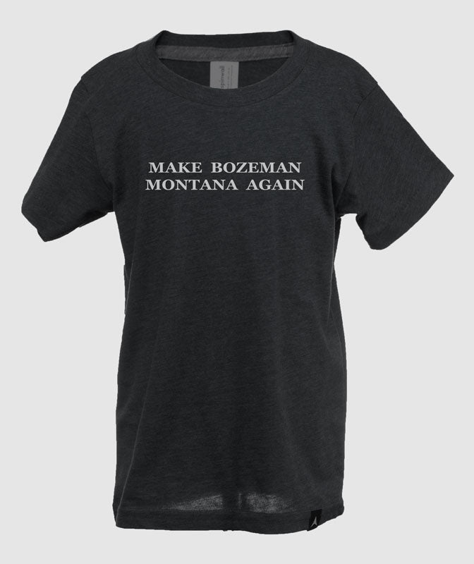 Make Bozeman Montana Again Kids T-Shirt ~ Tri Black