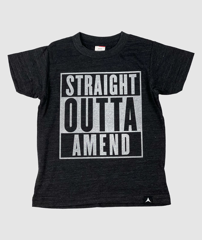 Straight out of Amend Kids T-Shirt ~ Tri Black
