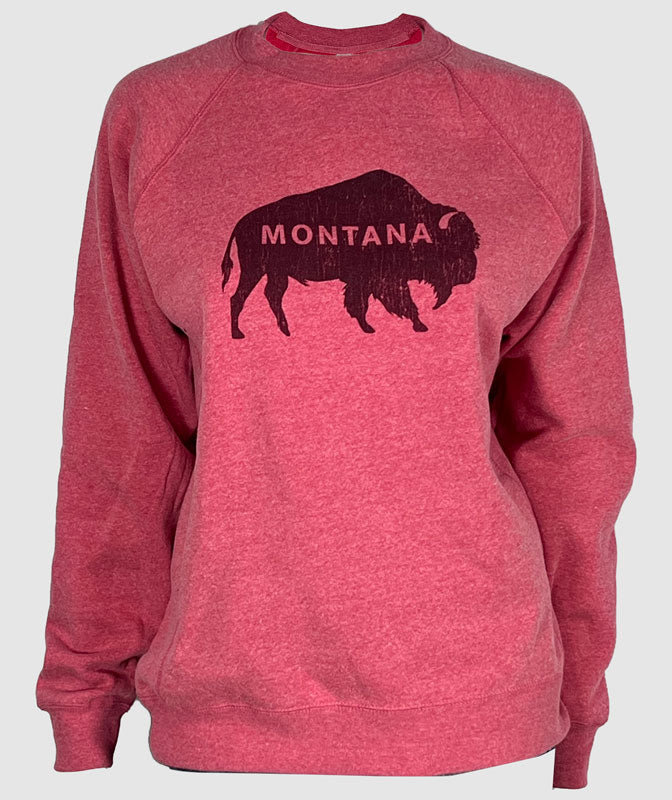 Montana Bison Metcalf Crew ~ Pomegranate